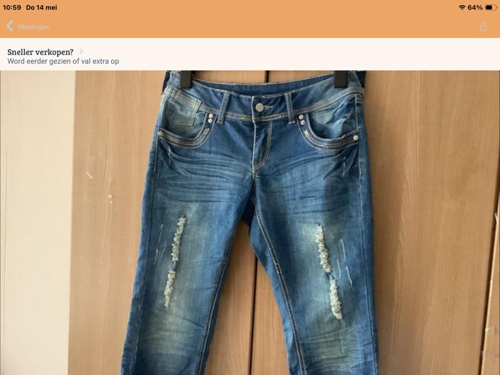 Rainbow 3/4 Jeans - Maat 36 - Super koopje!, Kleding | Dames, Spijkerbroeken en Jeans, Verzenden, Gedragen, Blauw, W28 - W29 (confectie 36)