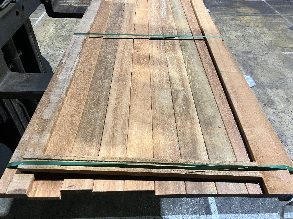 planken-vlonderplanken–Hardhout–Sucupira Amarela-20x90 mm, Tuin en Terras, Palen, Balken en Planken, Ophalen, Planken, Nieuw, Hardhout