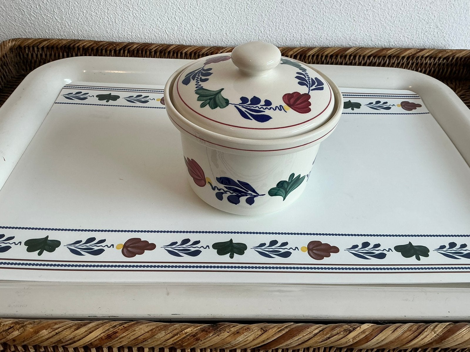 Boerenbont Boch België ( Bona boterpot/snoeppot), Ophalen of Verzenden, Zo goed als nieuw, Aardewerk, Overige typen