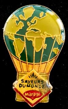 Maggi- Saveurs du Monde ballon pin- epoxy uitvoering, Verzamelen, Speldjes, Pins en Buttons, Verzenden, Nieuw, Merk, Speldje of Pin
