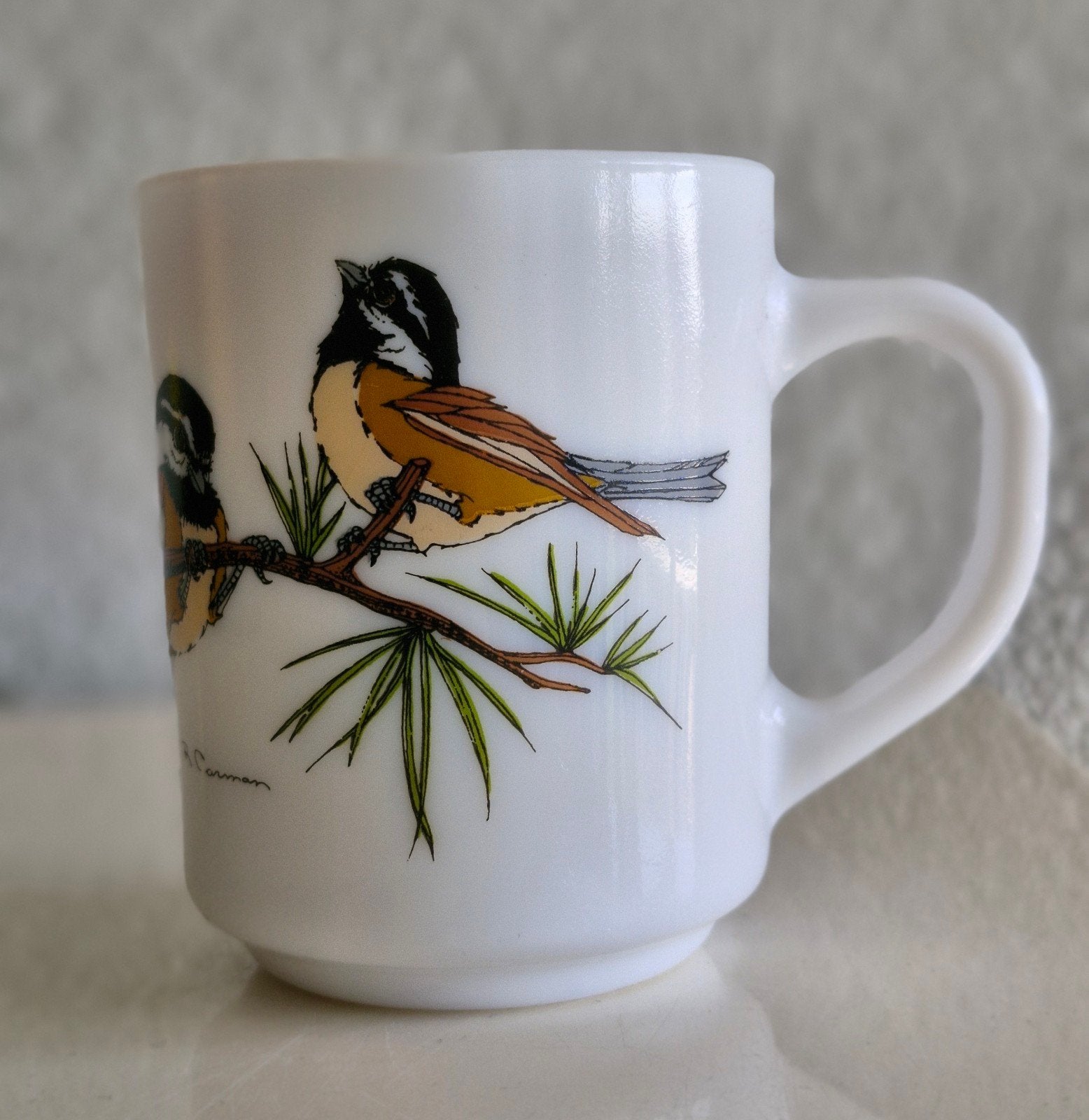Beker Arcopal Vogels, Ophalen of Verzenden, Overige stijlen, Kop(pen) en/of Schotel(s), Glas