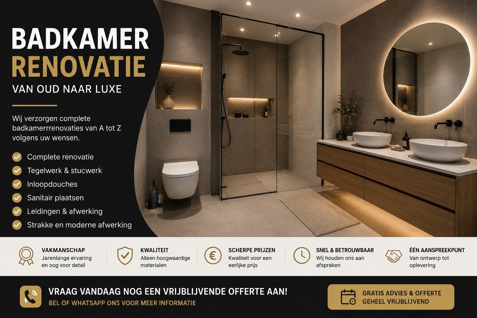 Luxe Badkamer Renovatie – Van Droom naar Werkelijkheid, Ophalen of Verzenden, Zo goed als nieuw