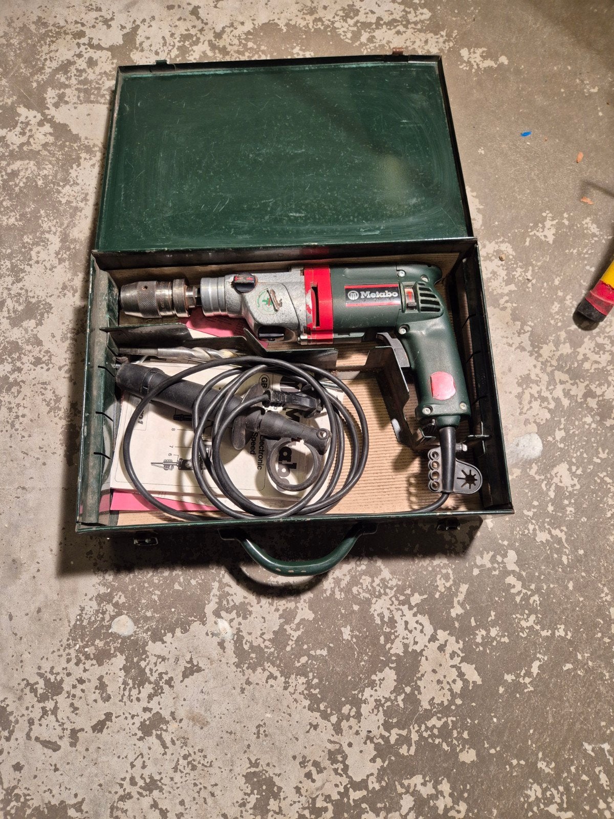 Metabo Klopboormachine SbE 751/2 S R+L in koffer, Variabele snelheid, Ophalen, Boormachine, Gebruikt