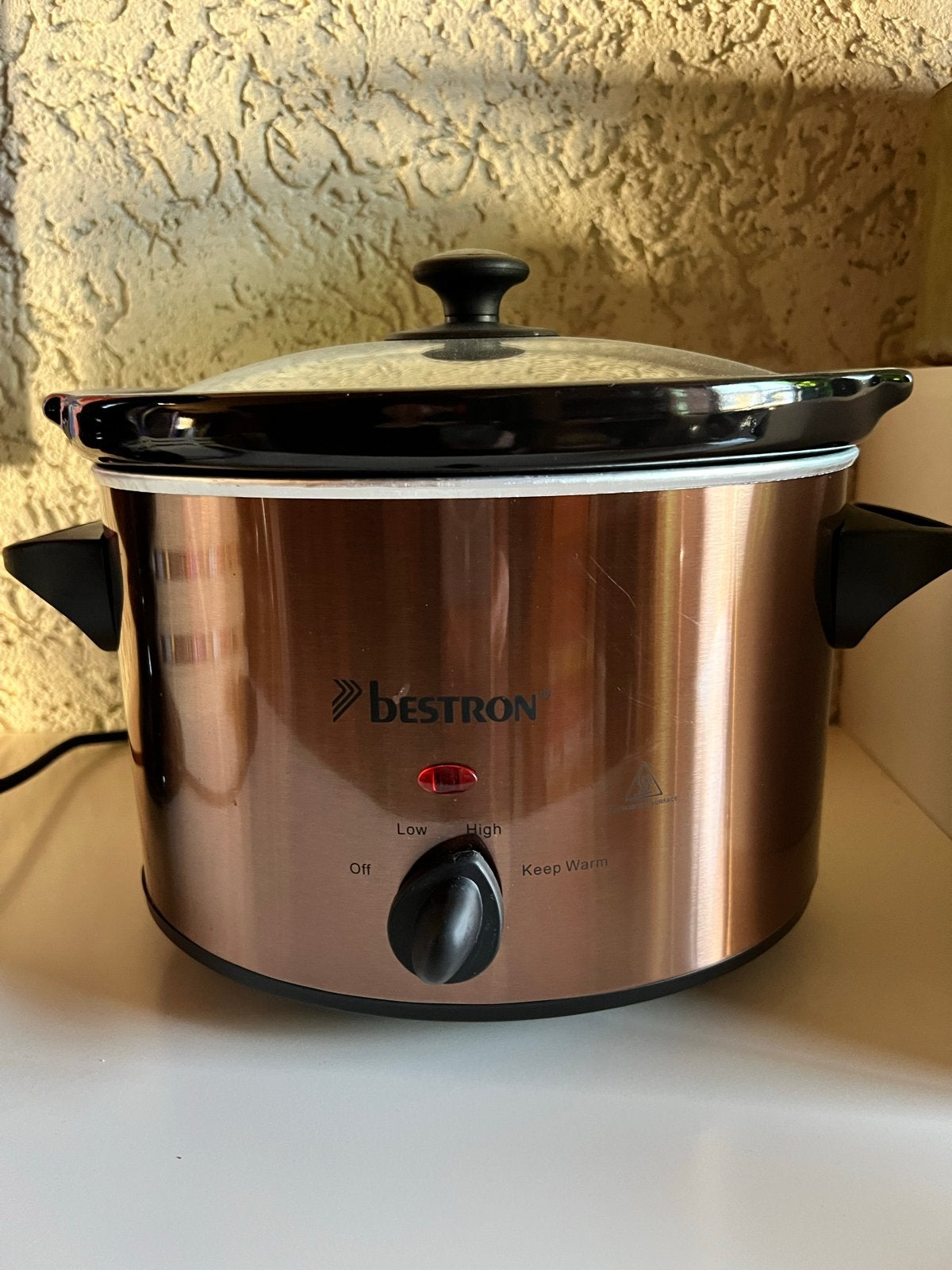 Bestron Slowcooker ASC350 Koper - 3.5L, Ophalen of Verzenden, Zo goed als nieuw