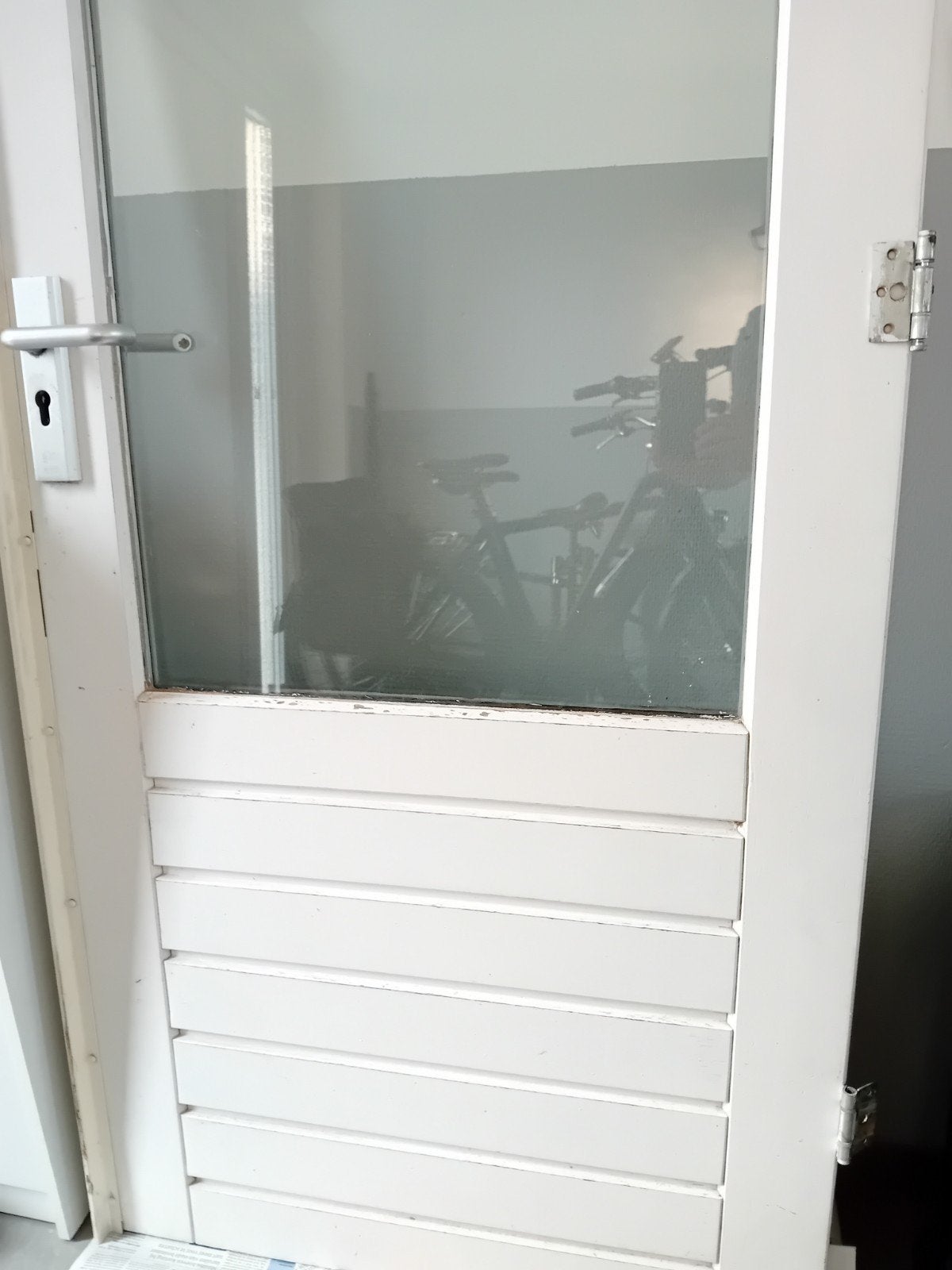 Hardhouten meranti voordeur / achterdeur, Ophalen, Gebruikt, 80 tot 100 cm, Buitendeur