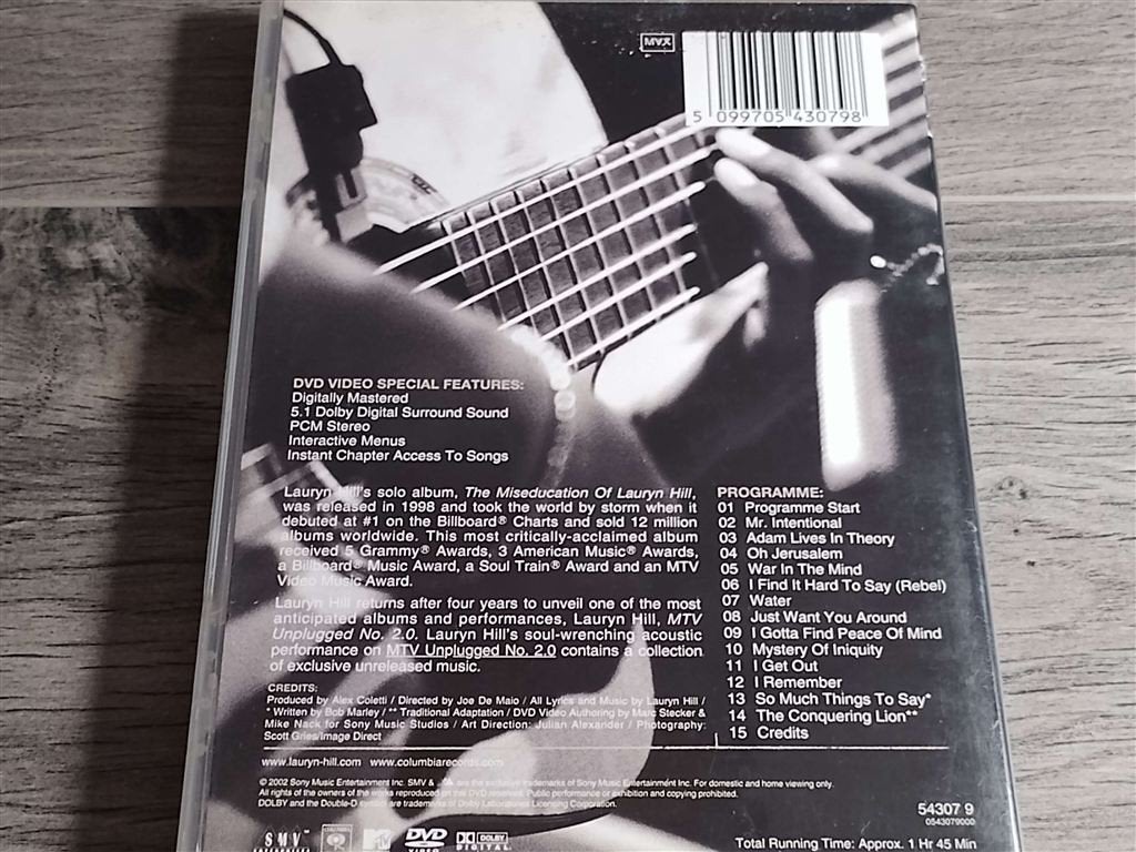 Lauryn Hill ‎– MTV Unplugged No. 2.0 [DVD], Alle leeftijden, Ophalen of Verzenden, Zo goed als nieuw