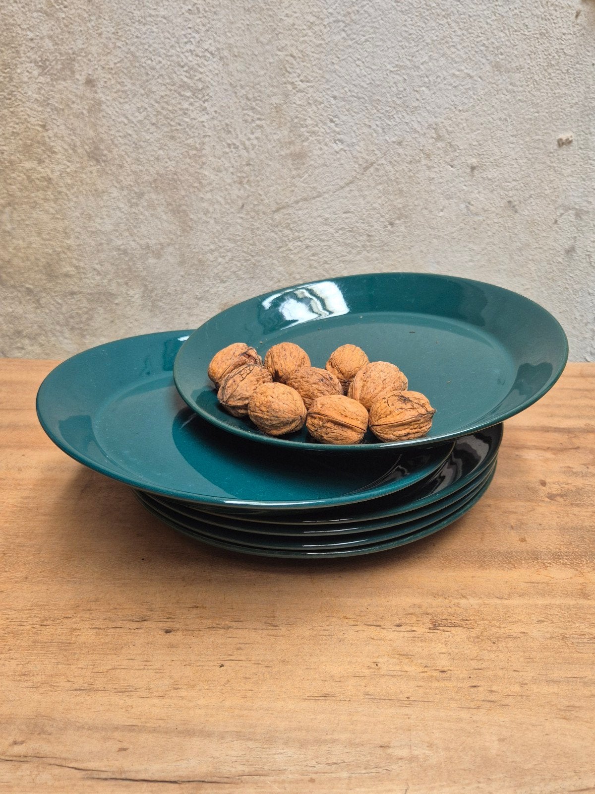 Vintage Arabia Finland Lunch borden - Kilta / Groen., Ophalen of Verzenden