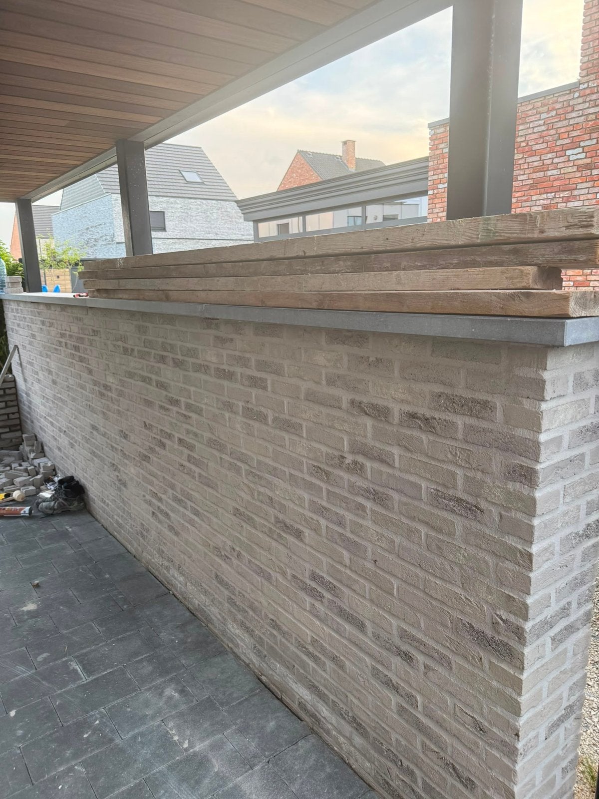 Blauwsteen 140x39x4 cm -, Ophalen, Gebruikt, Beton, Klinkers