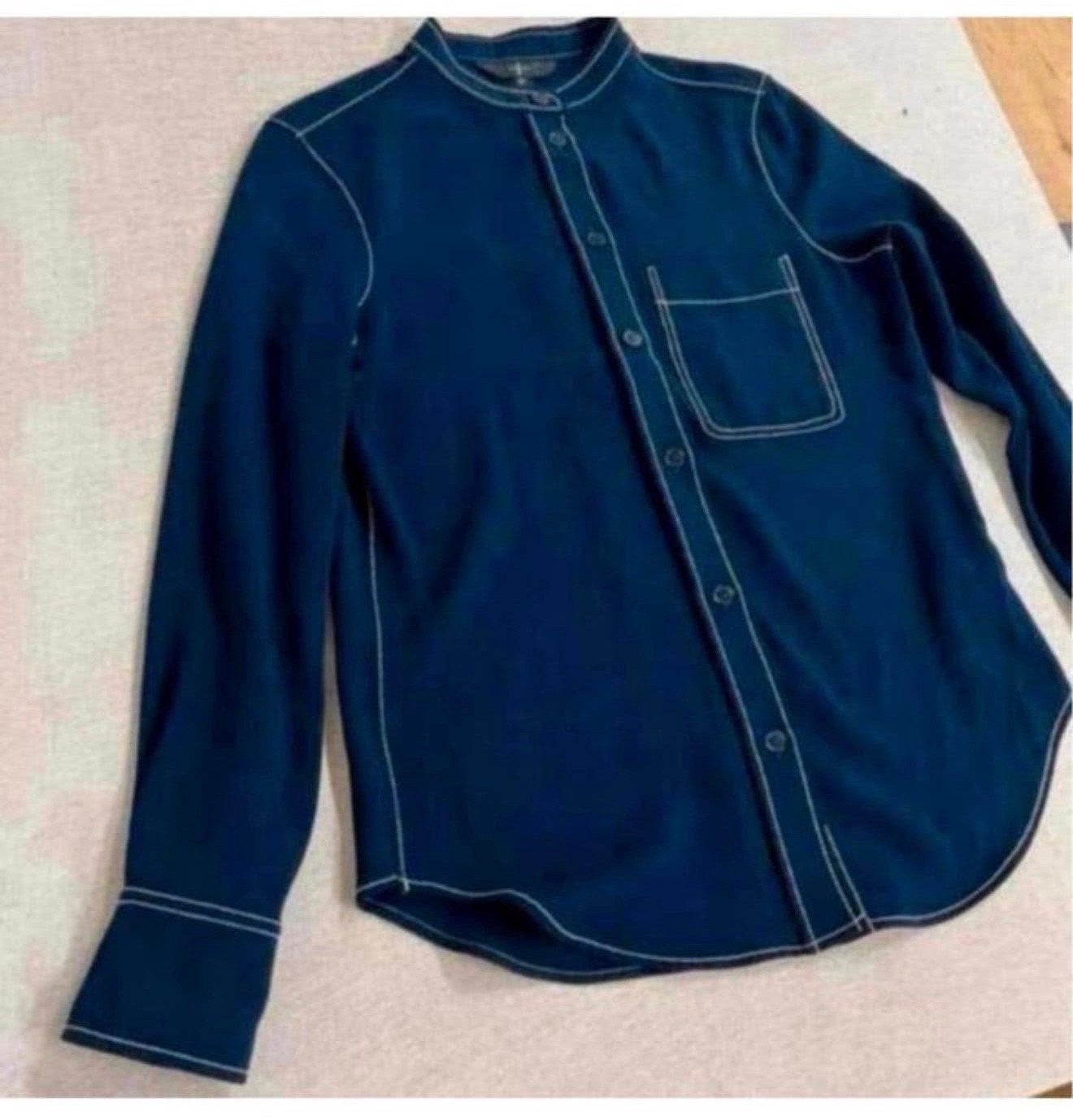Jasper Conran blouse jack jacket jasje maat 38 M dames blauw, Maat 38/40 (M), Blauw, M, Ophalen of Verzenden