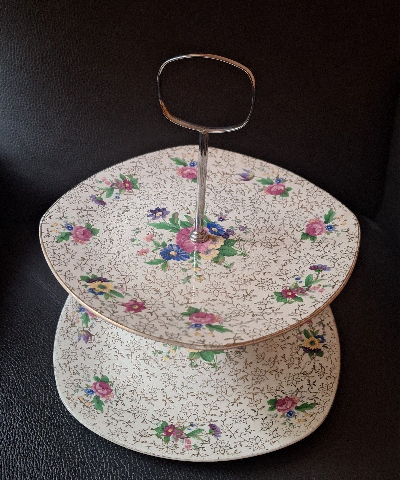 Vintage Midwinter Stylecraft etagere, bloemmotief, Ophalen of Verzenden