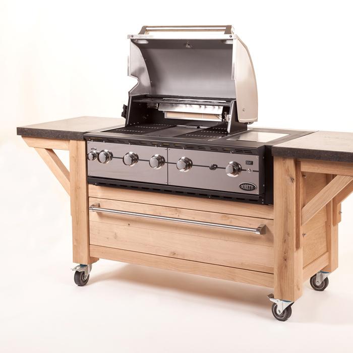 BBQ meubel buitenkeuken eiken gas grill Boretti Da Vinci Top, Tuin en Terras, Ophalen, Vrijstaand, Nieuw, Handgemaakt