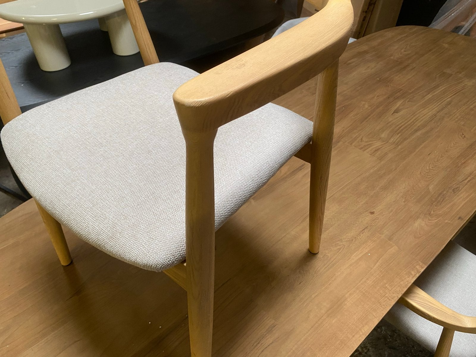 Japandi stijl stoelen massief essen hout, Huis en Inrichting, Ophalen, Overige kleuren, Nieuw, Vijf, Zes of meer stoelen