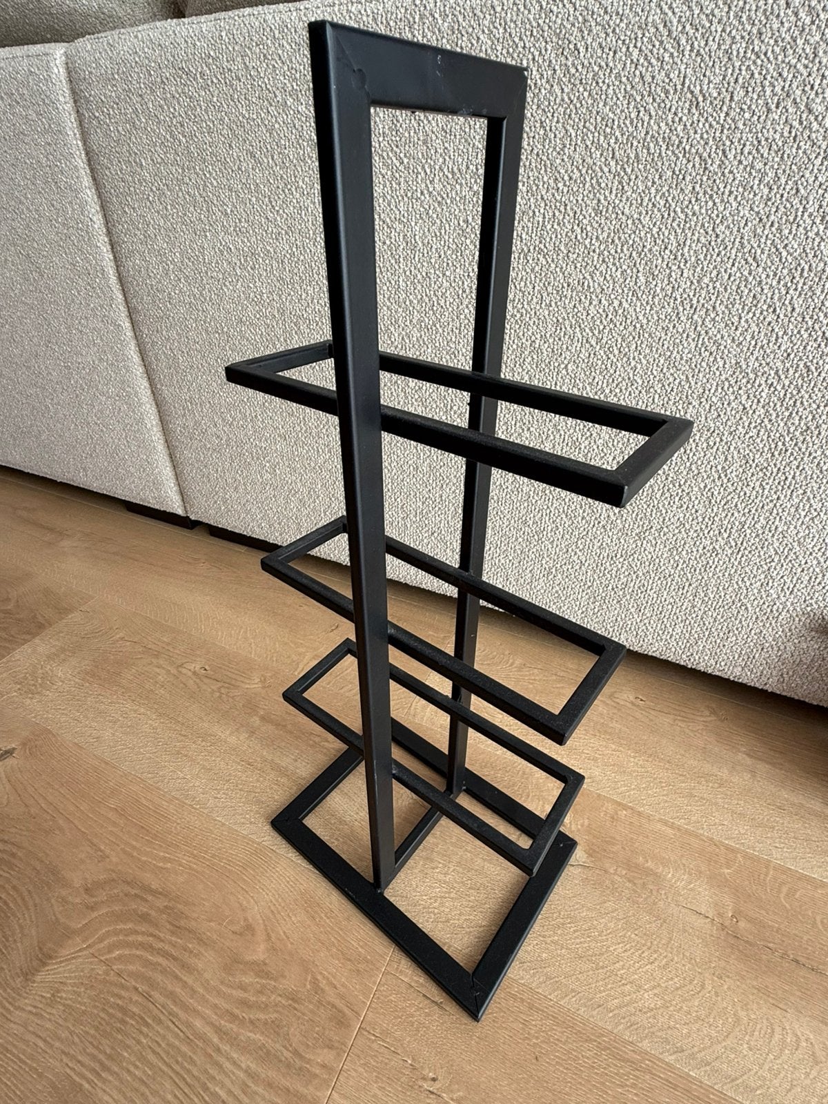Wijnrek 3 wijnen | zwart | metaal, Ophalen of Verzenden, Zo goed als nieuw, Metaal, 5 tot 15 flessen