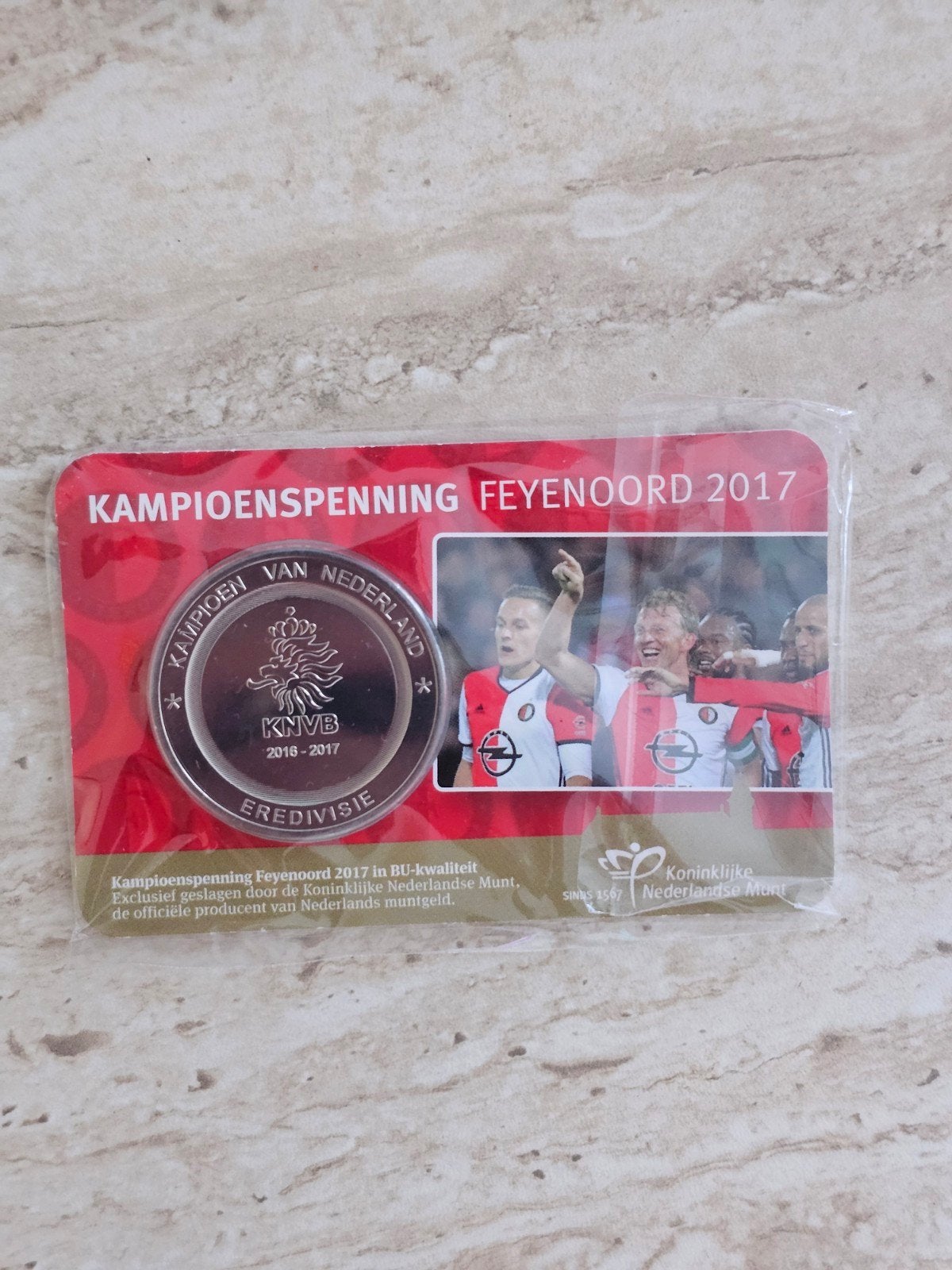 Feyenoord Kampioenspenning 2017 - KNVB Eredivisie, Postzegels en Munten, Munten | Nederland, Ophalen of Verzenden, Koningin Beatrix
