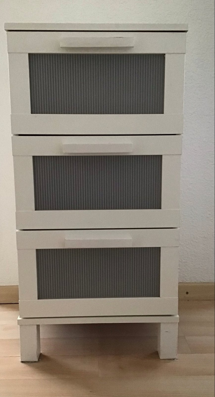 Wit kunststof ladenkastje met 3 laden, Ophalen, Zo goed als nieuw, 3 of 4 laden, Minder dan 100 cm
