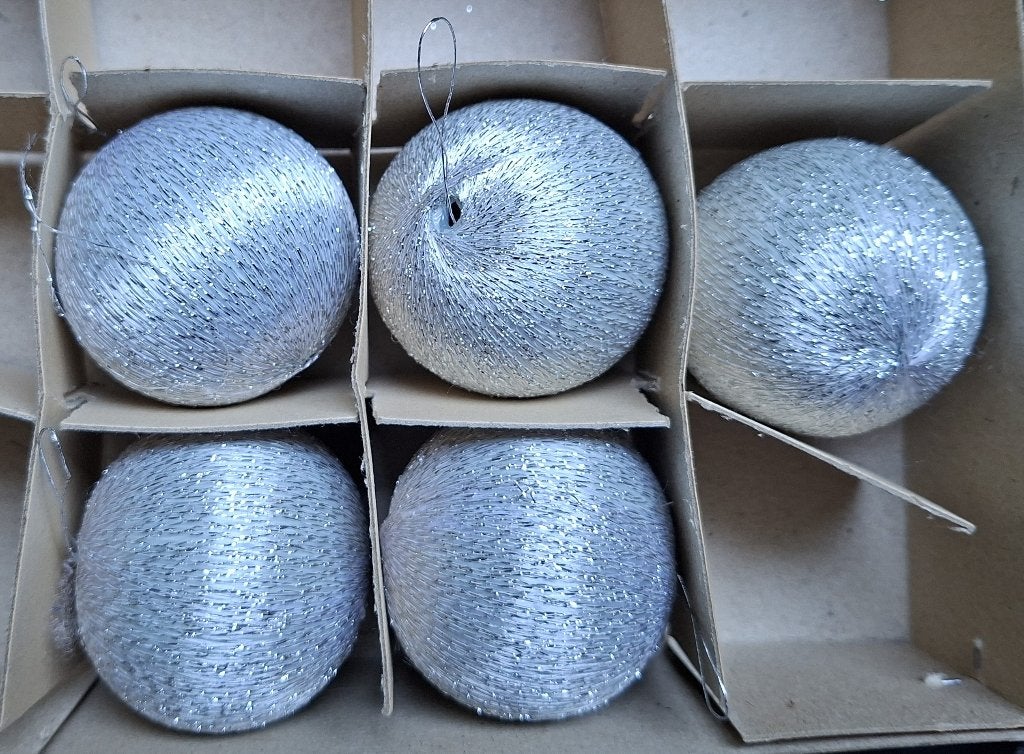5 glitterballen., Ophalen of Verzenden, Gebruikt