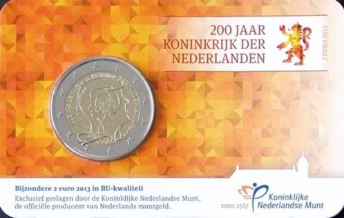 coincard 200 jaar Koninkrijk der Nederlanden, Postzegels en Munten, Munten | Nederland, Ophalen of Verzenden, Koningin Beatrix