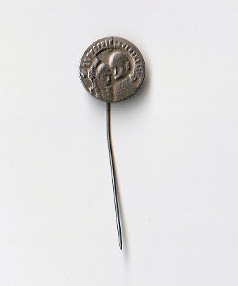 oud dunmetaal speldje HERWONNEN LEVENSKRACHT, Verzamelen, Ophalen of Verzenden, Gebruikt, Overige onderwerpen, Speldje of Pin