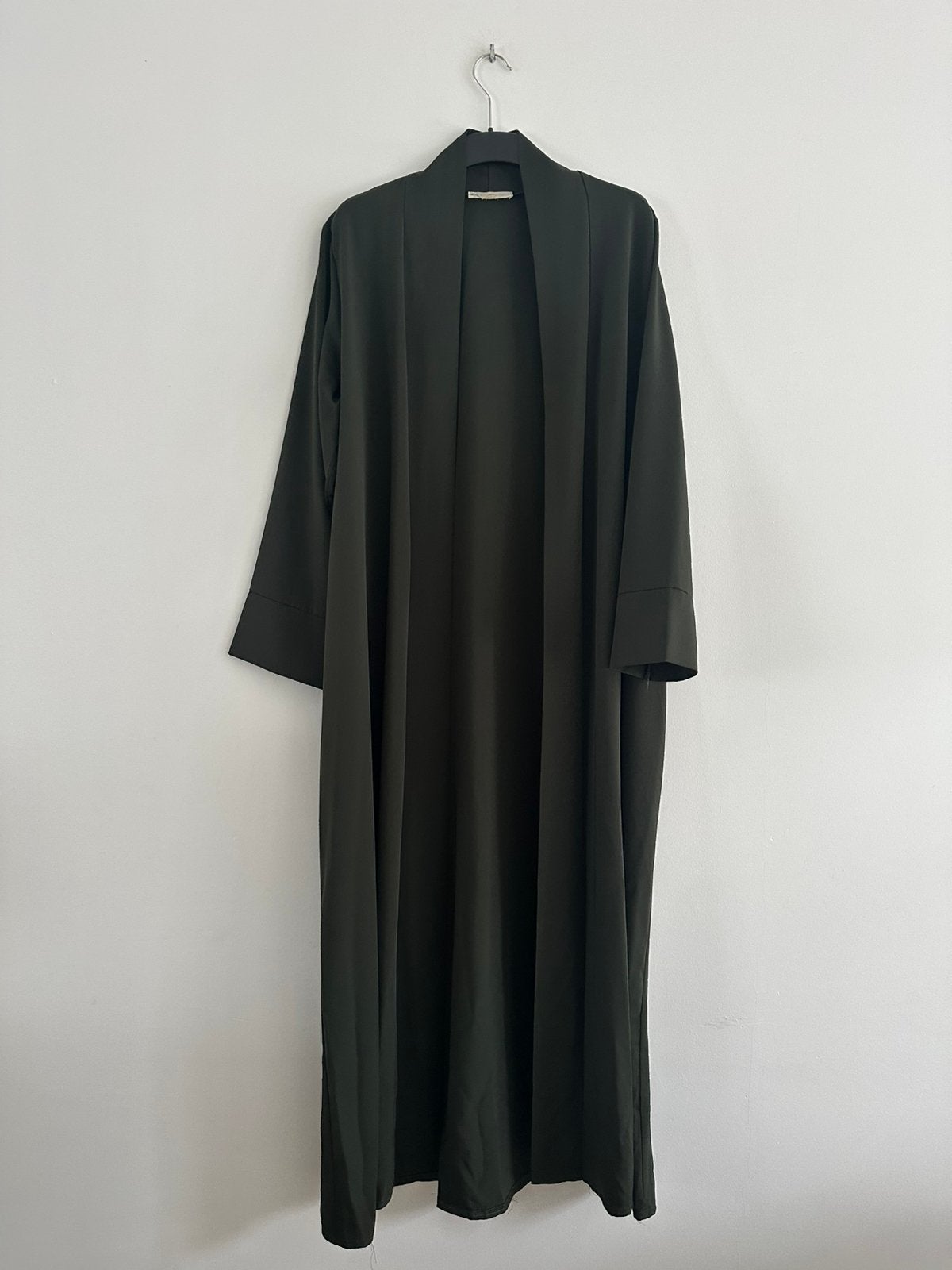 Lsnge donkergroene kimono met centuur, Ophalen of Verzenden, Gedragen, Groen, Overige typen