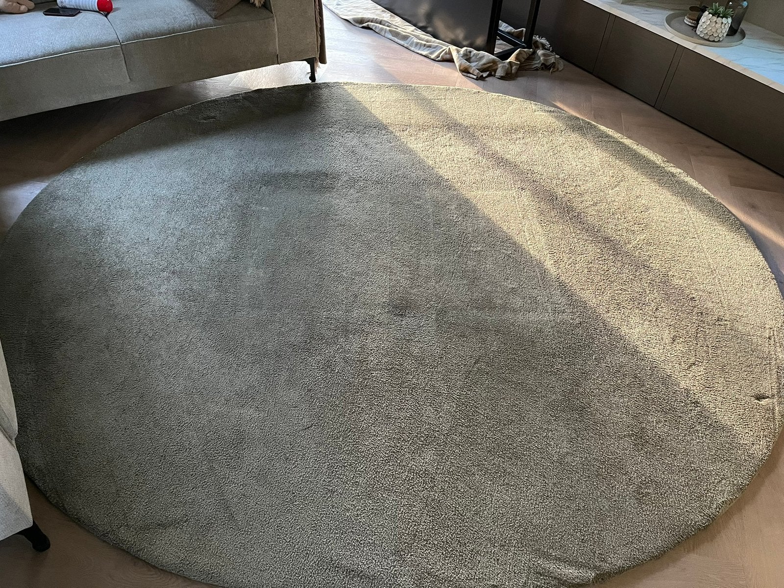 Groot deens ovaal vloerkleed, Ophalen, 120 cm of meer, Zo goed als nieuw, Katoen