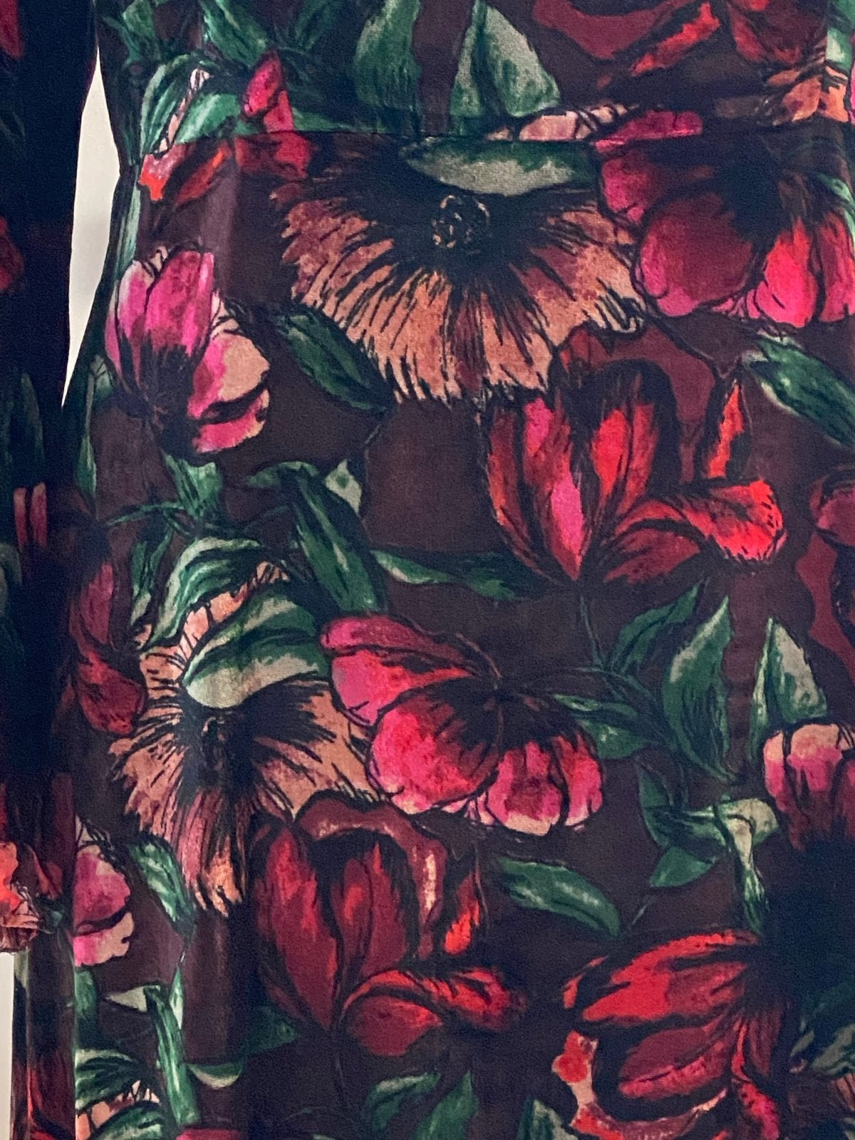 Sandro Paris fluwelen jurk met bloemenprint, Kleding | Dames, Maat 38/40 (M), Meerkleurig, Ophalen of Verzenden, Zo goed als nieuw