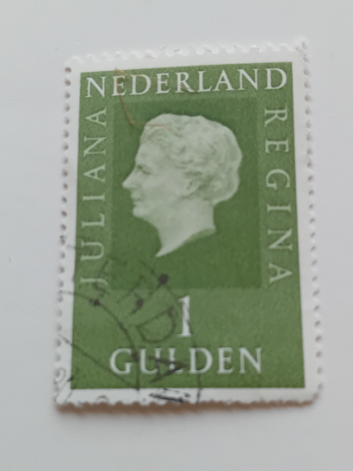 Nederlandse postzegel Juliana Regina 1 Gulden, Postzegels en Munten, Ophalen of Verzenden, Na 1940, Gestempeld