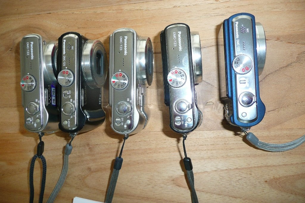 6 X Panasonic Lumix LEICA DEFECT DMC-TZ3 (4x) TZ5 (2x), Ophalen of Verzenden, Niet werkend, Panasonic, 8 keer of meer