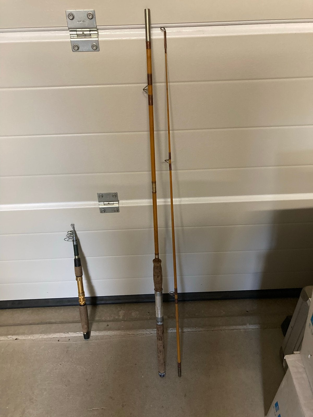 Vintage werphengel, volglas, 2,08 meter., Ophalen, Gebruikt, Werphengel