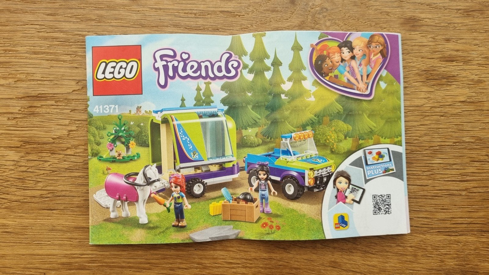 Lego Friends Paardentrailer 41371 met instructies, Lego, Friends, Ophalen of Verzenden, Zo goed als nieuw