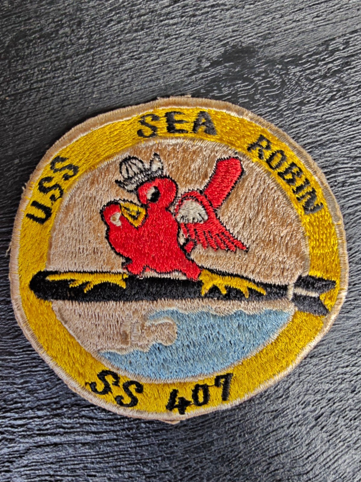 Patch remake jaren 70 WW 2 US Navy Submarine Patch USS Sea R, Ophalen of Verzenden, Marine, Amerika, Embleem of Badge