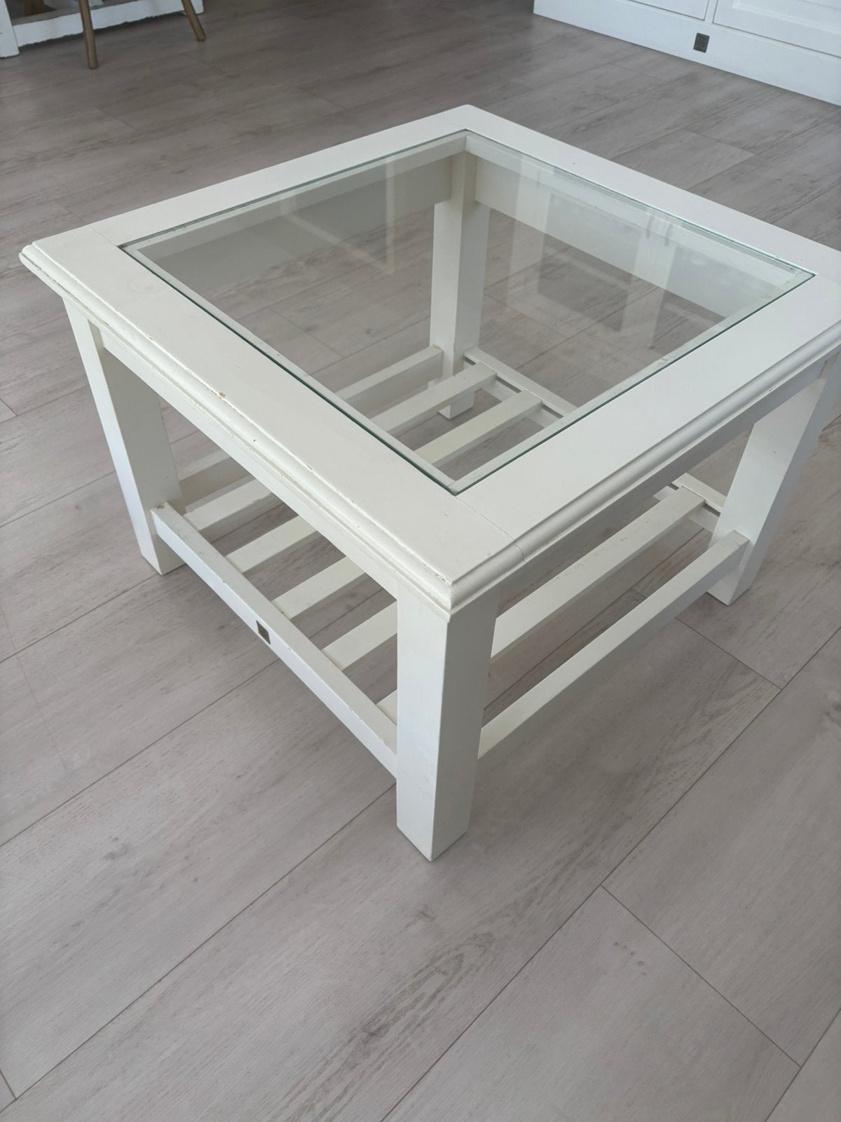 Riviera Maisom bijzet tafeltje wit 70x70x50, Ophalen, 50 – 75, Gebruikt, 50 tot 100 cm