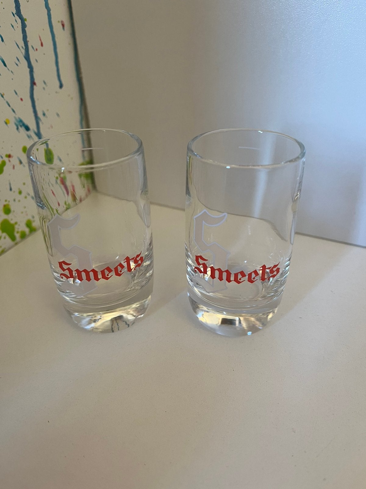 Smeets likeur glazen set van 2 glazen, Ophalen of Verzenden, Nieuw, Borrel- of Shotglas
