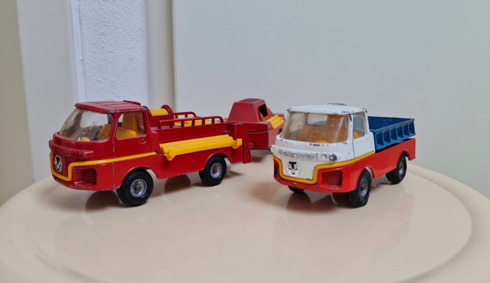 Corgi kiepwagen en brandweer auto metaal jaren 70 zeldzaam, Ophalen