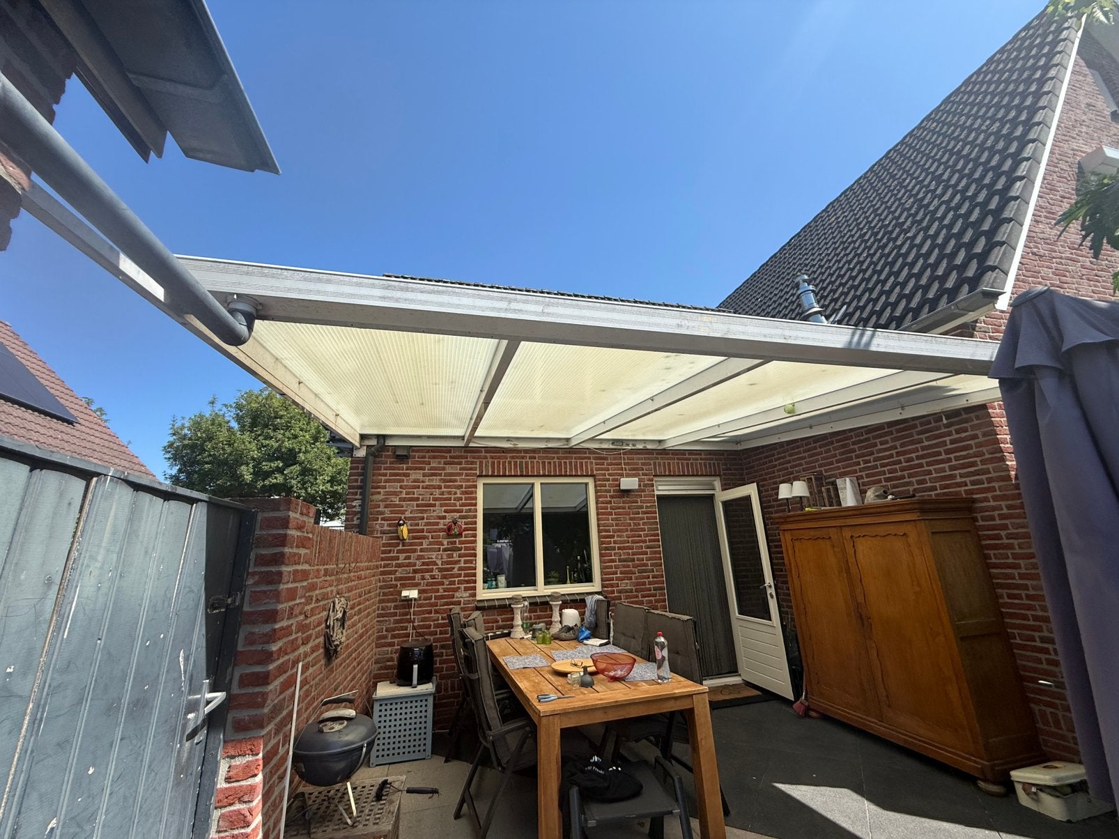 Gratis afhalen terrasoverkapping, Tuin en Terras, Overkappingen, Ophalen, Gebruikt, Veranda