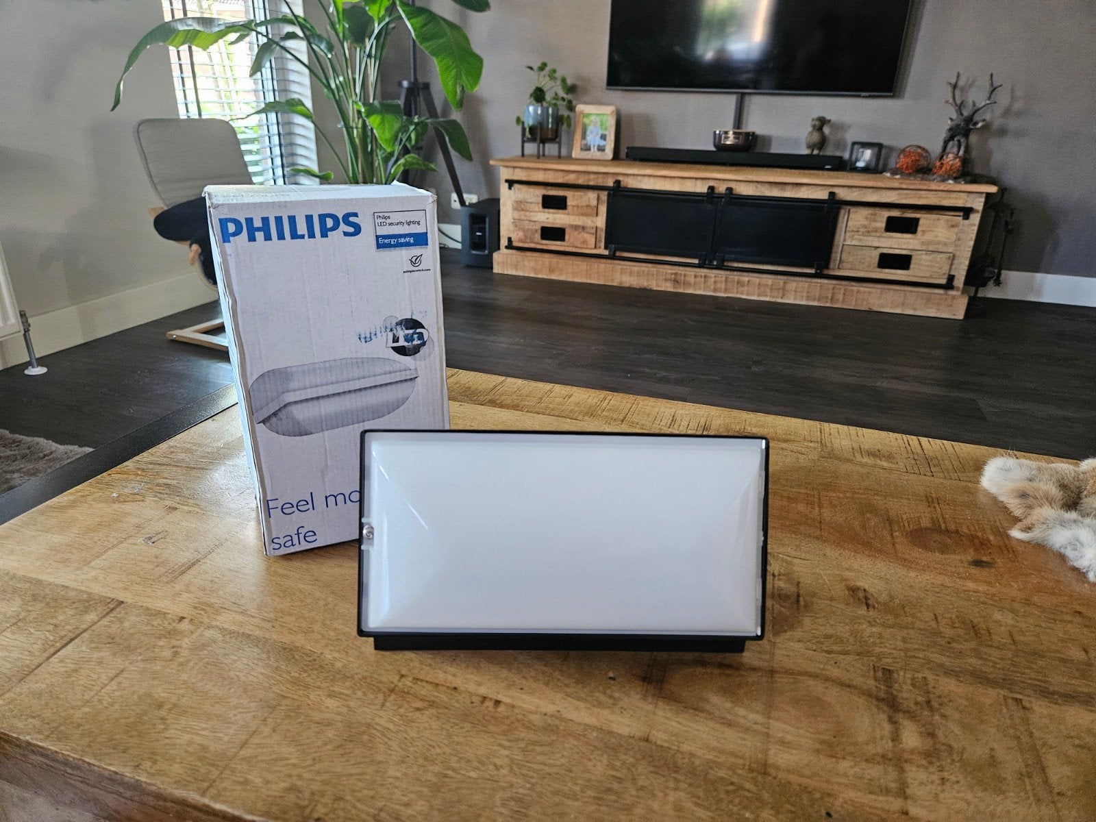Nieuwe Philips LED buitenlamp met sensor, Met sensor, Zwart, Philips, Nieuw