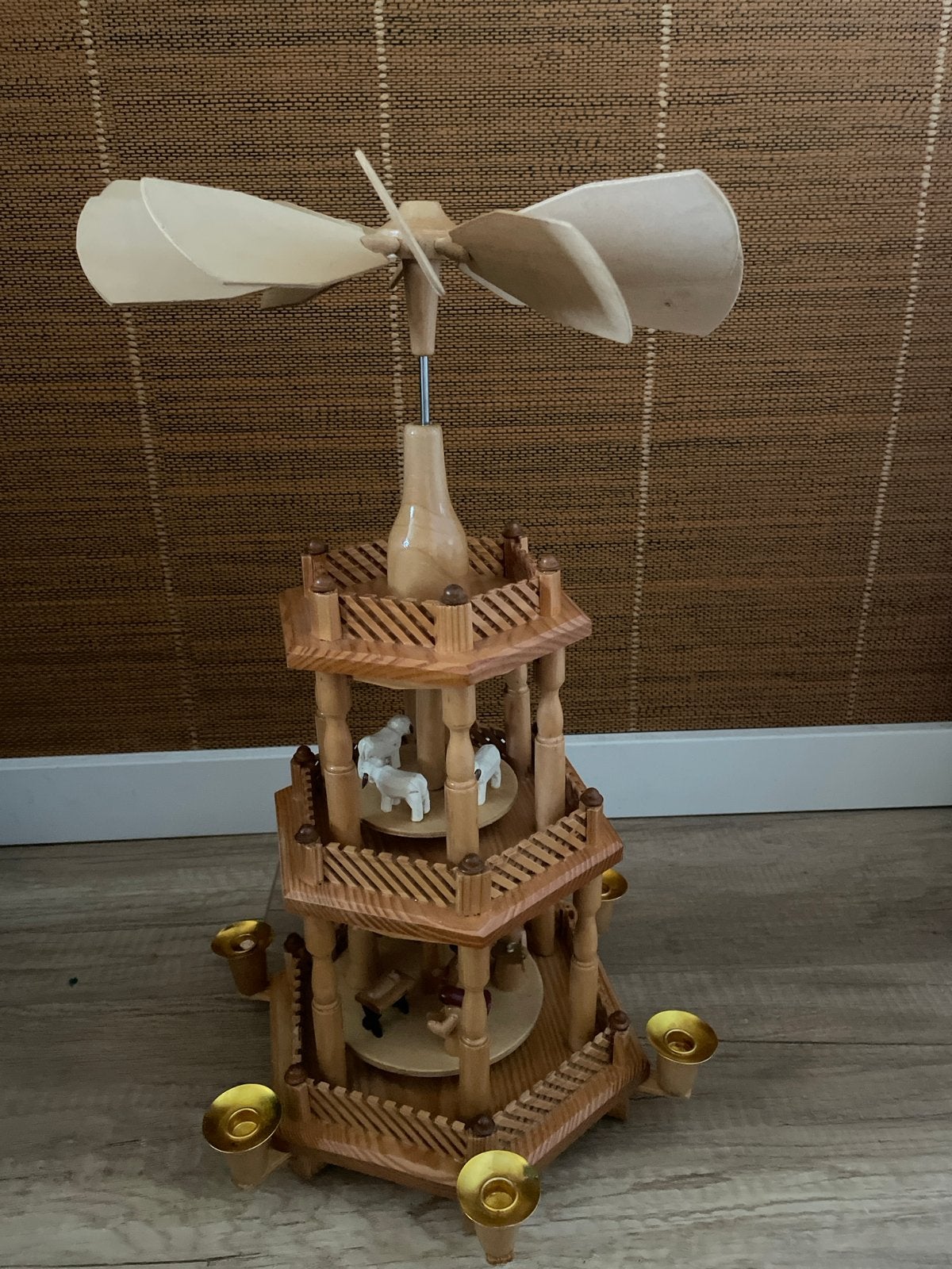 Antieke Weihnachts-pyramide carrousel, Ophalen of Verzenden, Gebruikt