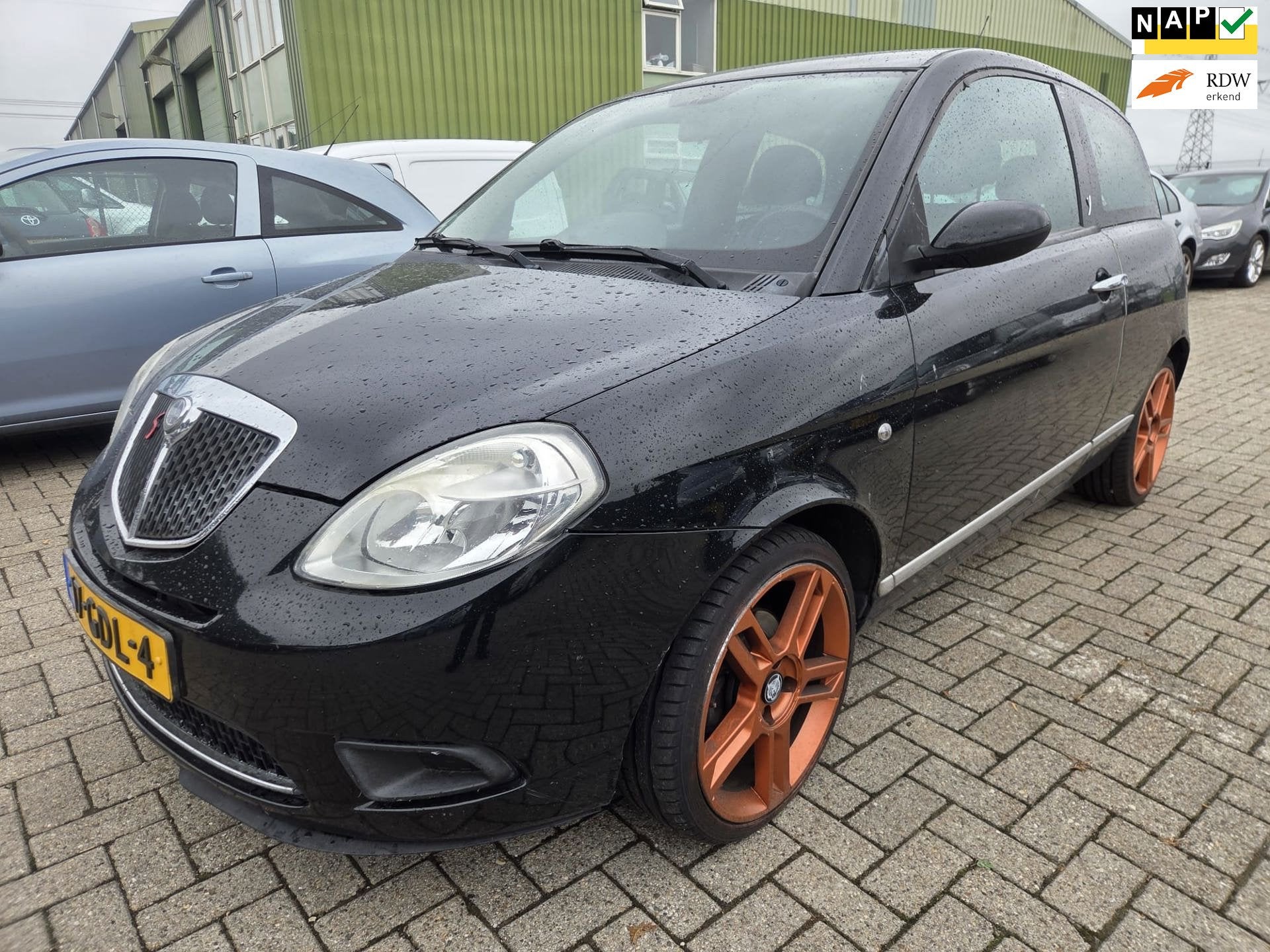 Lancia Ypsilon 1.3 Multijet Oro 2008. Airco/Cruise/CV etc.., Auto's, Voorwielaandrijving, Gebruikt, Zwart, 4 cilinders
