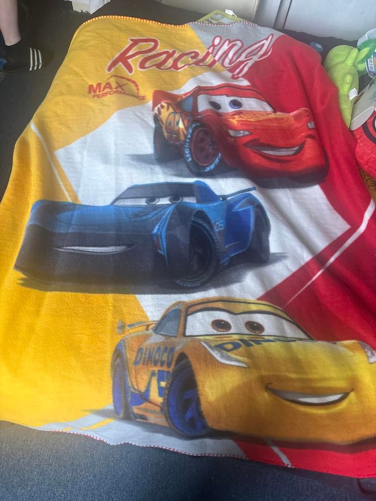 Cars Racing Fleece Deken - Bliksem McQueen & Vrienden, Ophalen, Gebruikt, Jongen