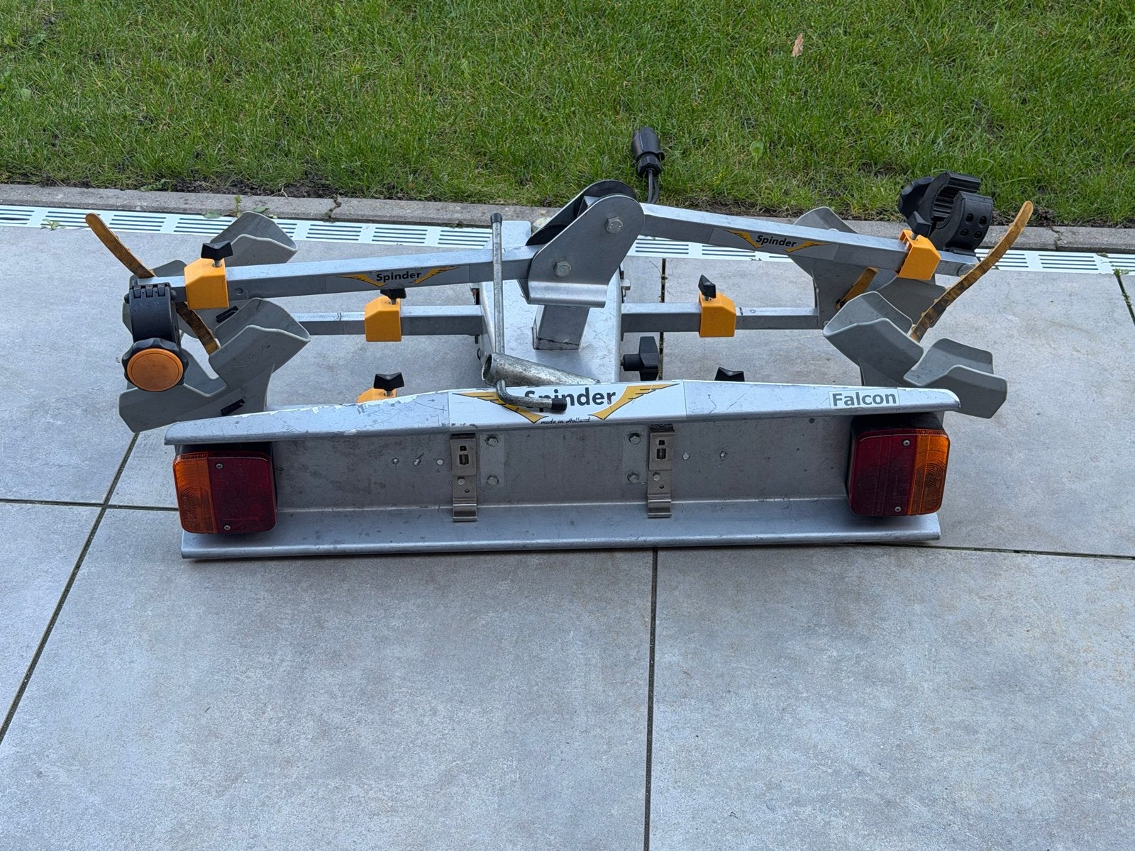 Spinder Falcon RC-2-F fietsendrager, Ophalen, 2 fietsen, Gebruikt, Trekhaakdrager