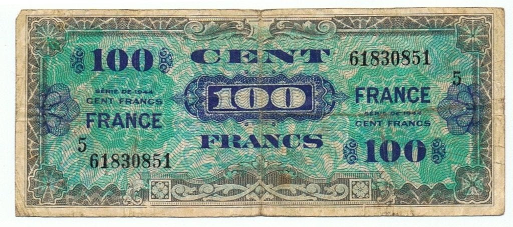 bankbiljet  100 francs  K 238, Ophalen of Verzenden, Frankrijk, Los biljet