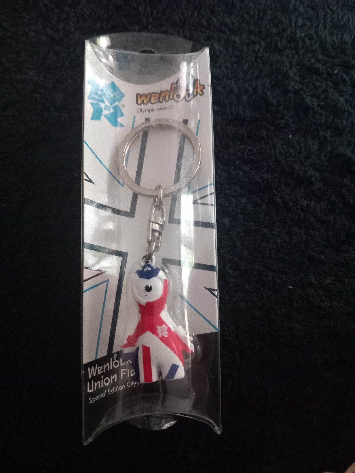 Wenlock Union Flag Olympische Mascotte 2012 metalen Sleutelr, Ophalen of Verzenden, Nieuw