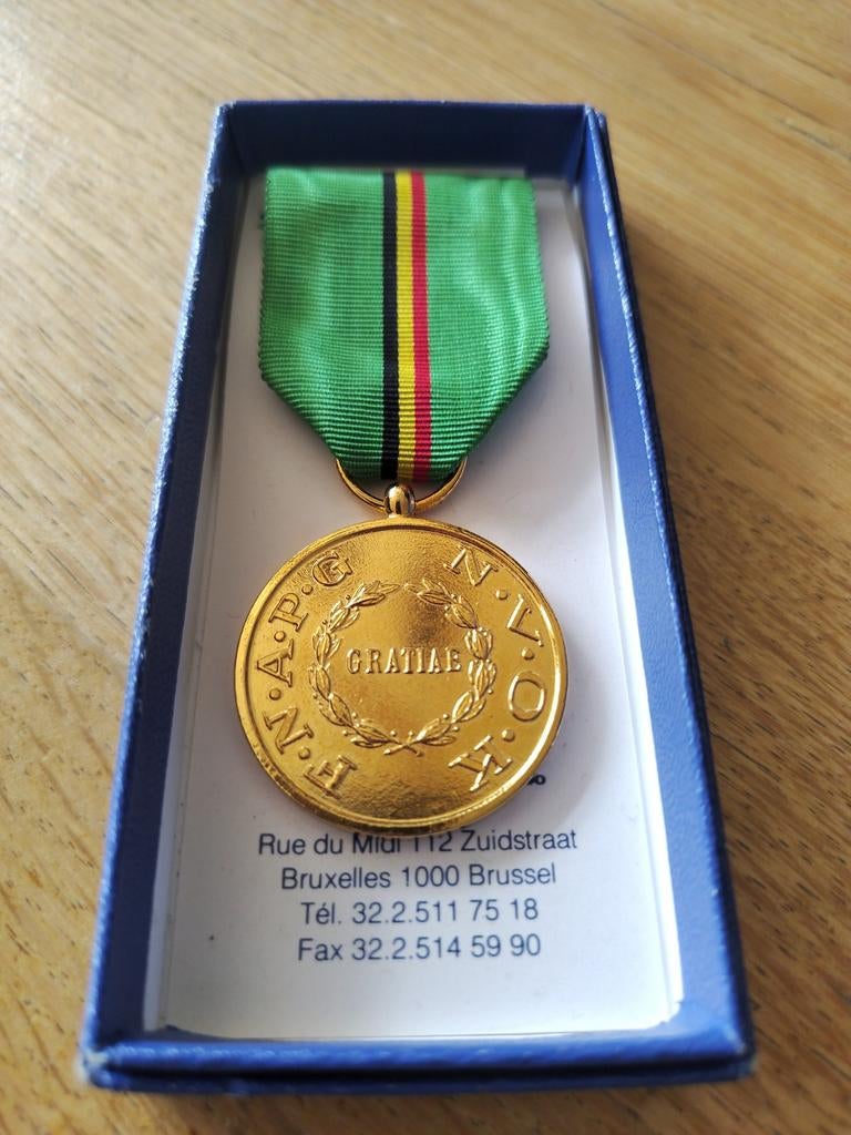 Belgische medaille in doosje, Ophalen of Verzenden, Overige materialen