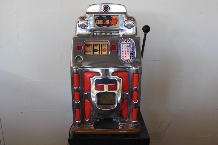 JENNINGS CLUB CHIEF CHINA FRONT Slotmachine 1949, Overige munten, Ophalen of Verzenden, Gebruikt, Met sleutels