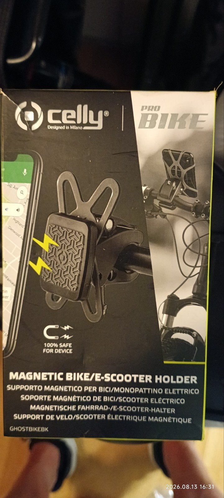 Celly Magnetische Telefoonhouder Fiets/E-scoot, Ophalen of Verzenden, Nieuw, Celly