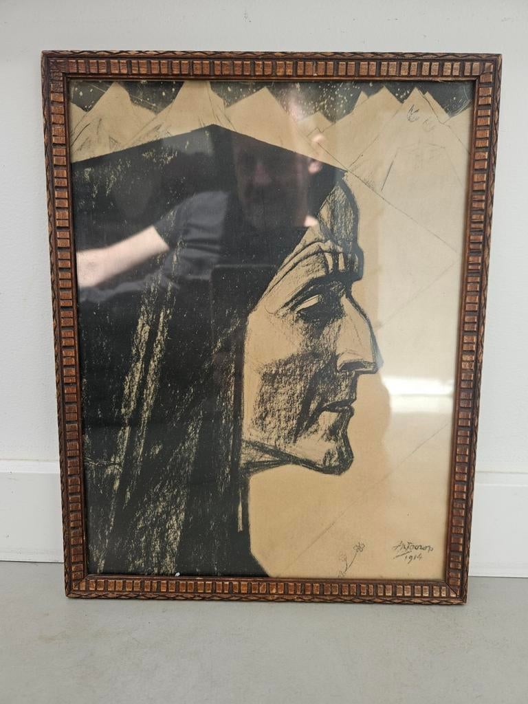 Litho Jan Toorop "Dante" 1914, Antiek en Kunst, Ophalen of Verzenden
