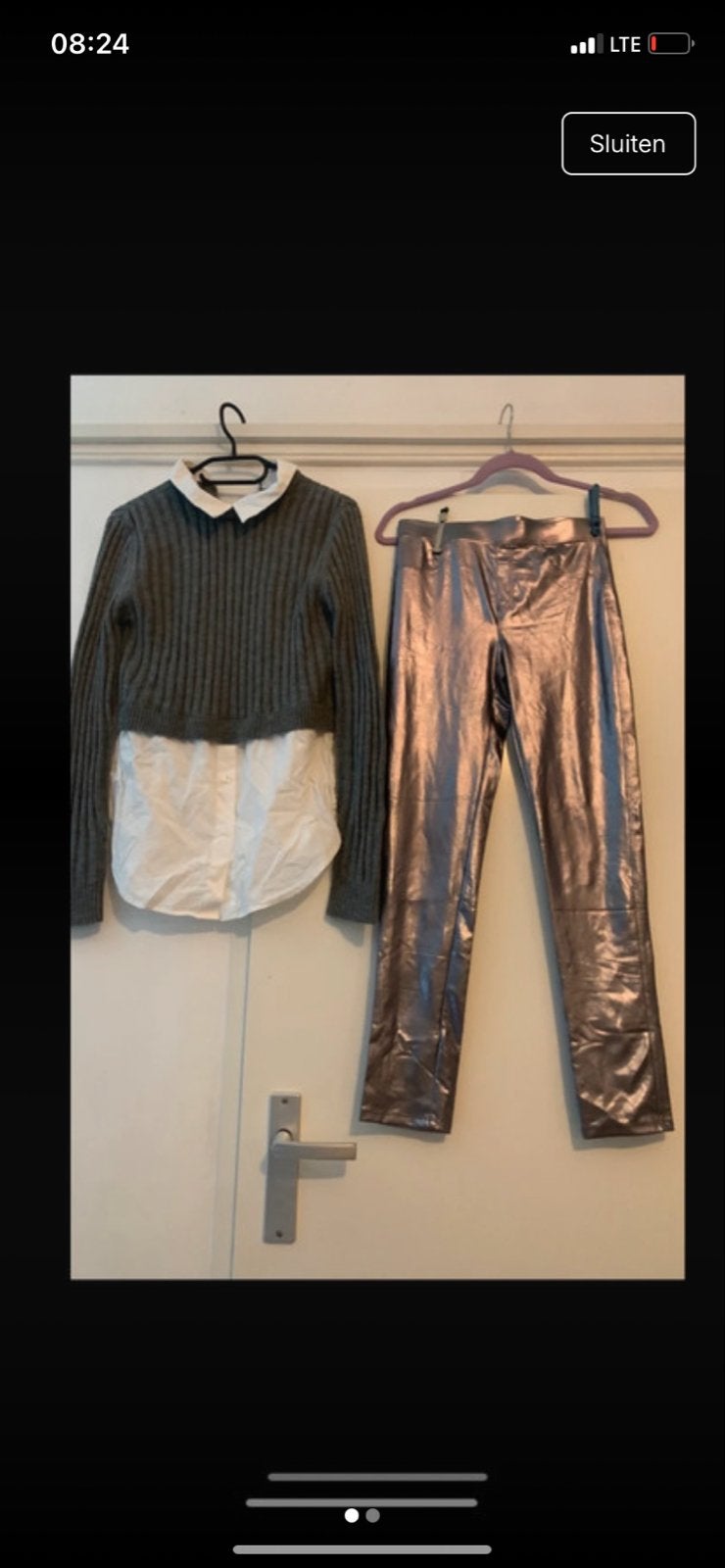 Zara set: trui met blouse en metallic broek (maat 164), Ophalen of Verzenden, Zo goed als nieuw, Meisje, Setje