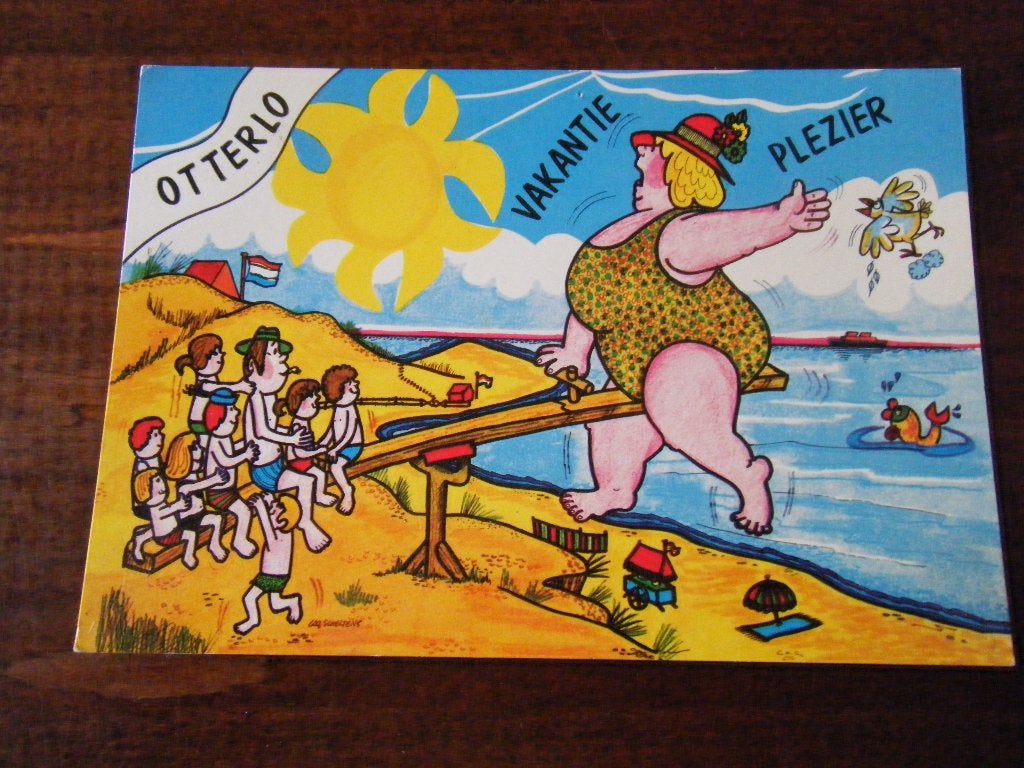 X3 - Otterlo - Humor - Mooi/Oud 2, Ophalen of Verzenden, 1940 tot 1960, Gelderland