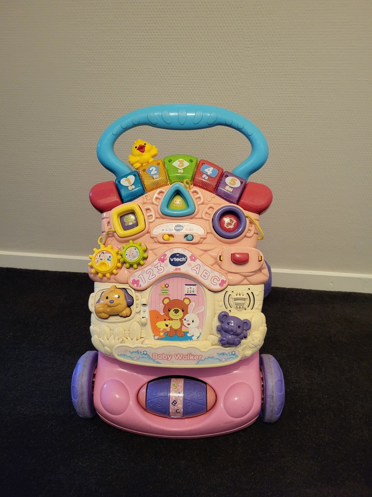 Babywalker Vtech loopwagen roze, Ophalen, Gebruikt, 6 maanden tot 2 jaar