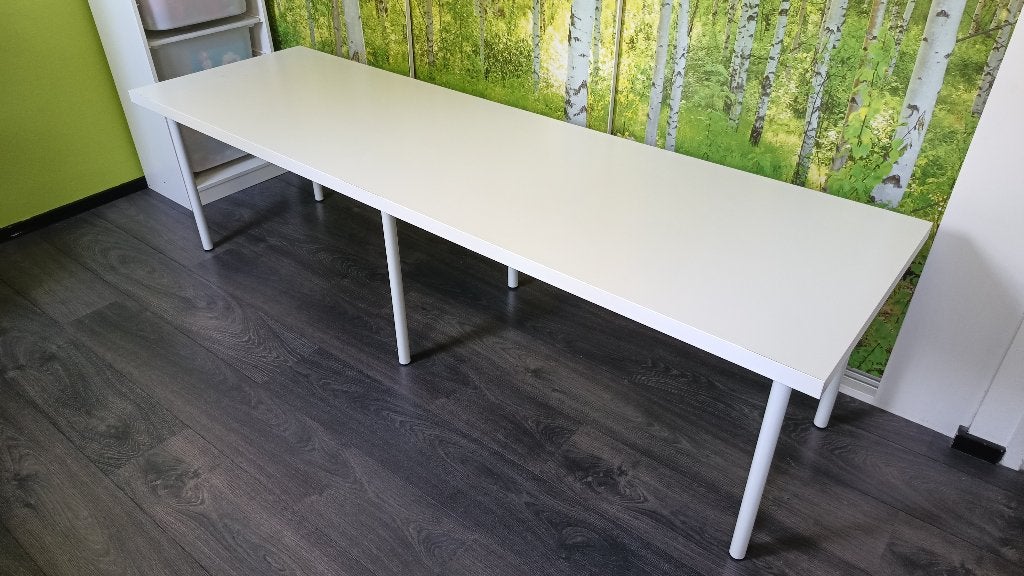 Tafelblad 200*60 incl lage poten, Ophalen, Demontabel, Gebruikt, Spaanplaat of MDF