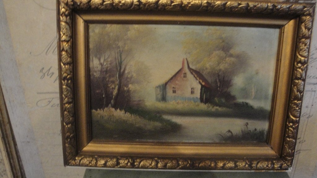2schilderijtjes landschap barok, Antiek en Kunst, Kunst | Schilderijen | Klassiek, Ophalen of Verzenden